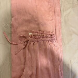 Pink wide leg pants